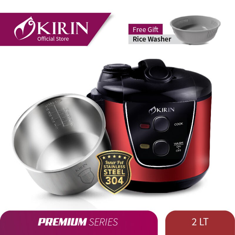 KIRIN Rice Cooker 2 Liter KRC 389 Stainless