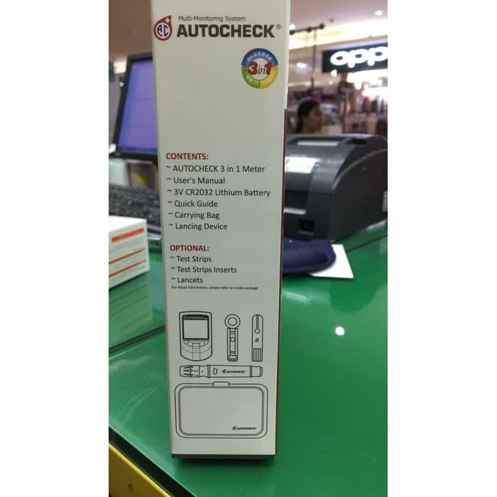 AUTOCHECK ALAT GCU 3 IN 1 Alat Test Gula Kolesterol Asam Urat