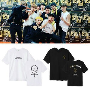 Kaos Kpop Unisex Stray Kids World Tour District 9 Unlock