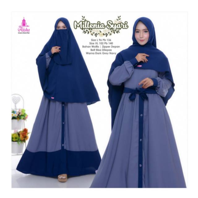 Gamis Syar'i  Mellenia/Busana wanita muslimah