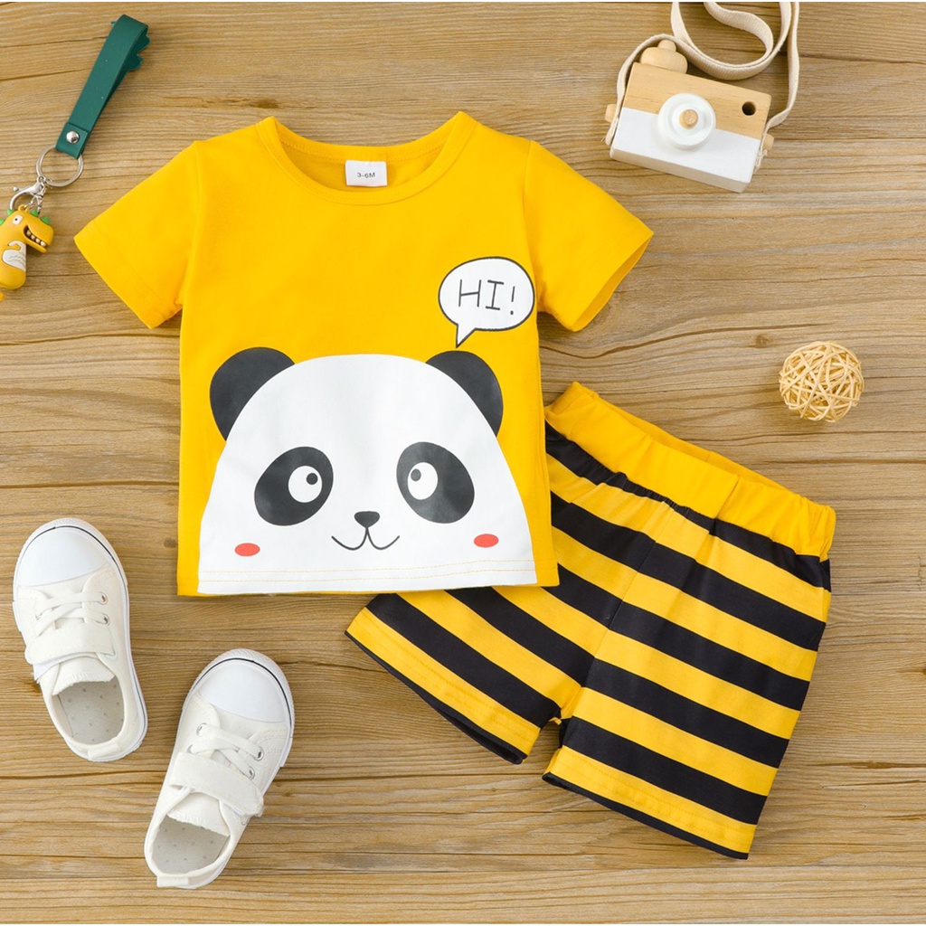 BabyGo Baju anak Baju setelan anak [MOTIF 1] BAJU ANAK SETELAN LENGAN PENDEK