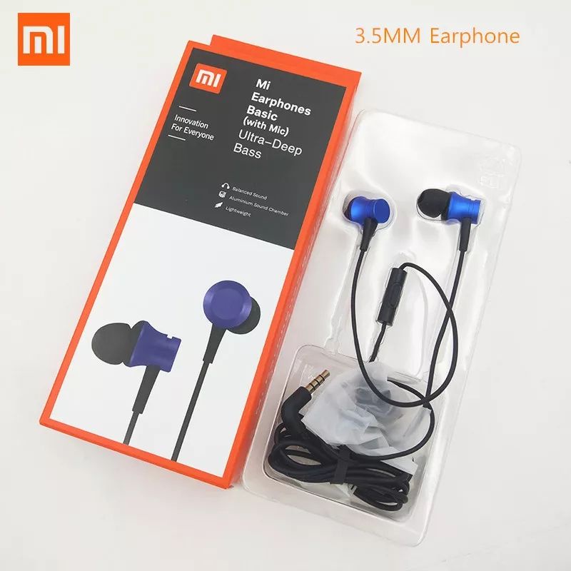 Handsfree Headset Earphone Universal Jack 3.5mm Ultra Deep Bass XIAOMI REDMI Mi Note 1 2 3 4 5 6 7 8 9