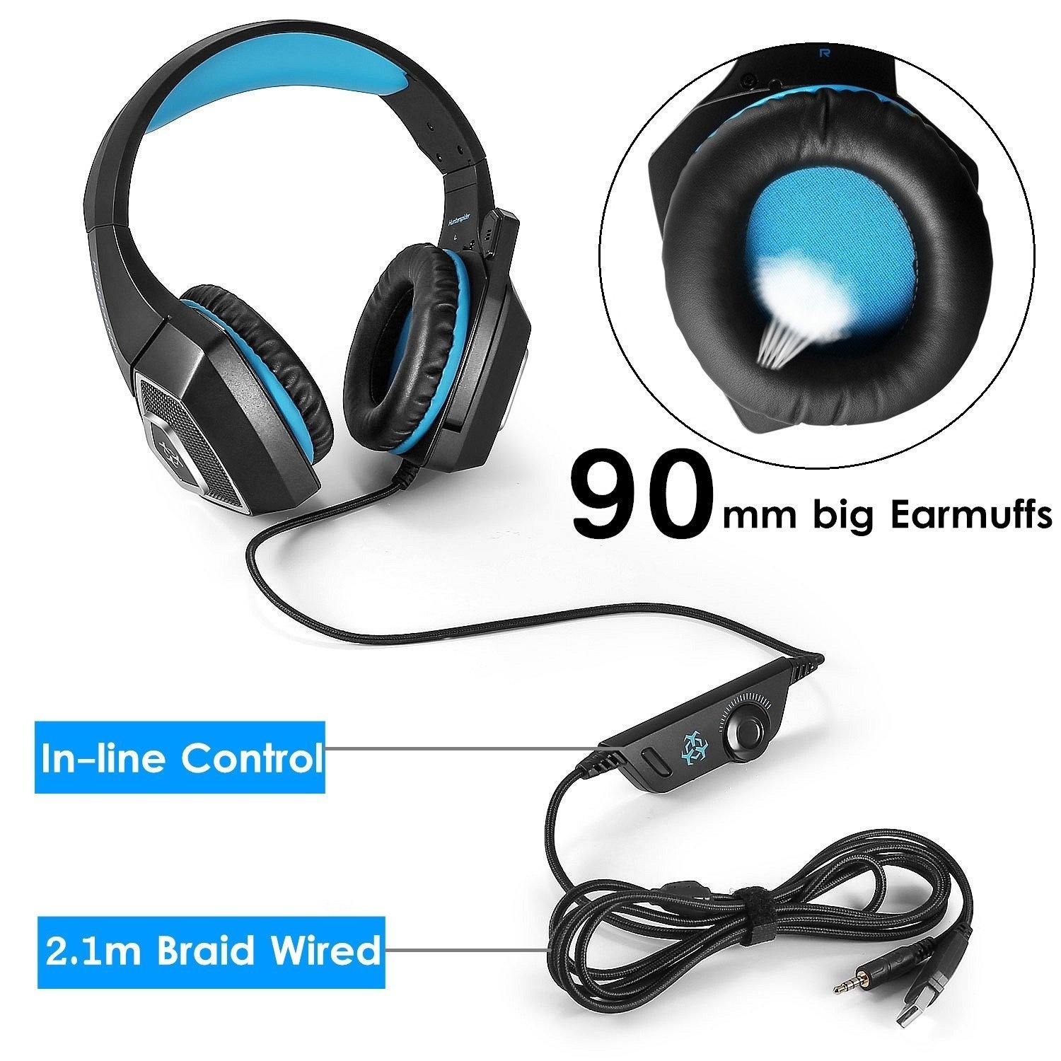 gaming headset with mic for xbox one ps4 pc nintendo switch tablet