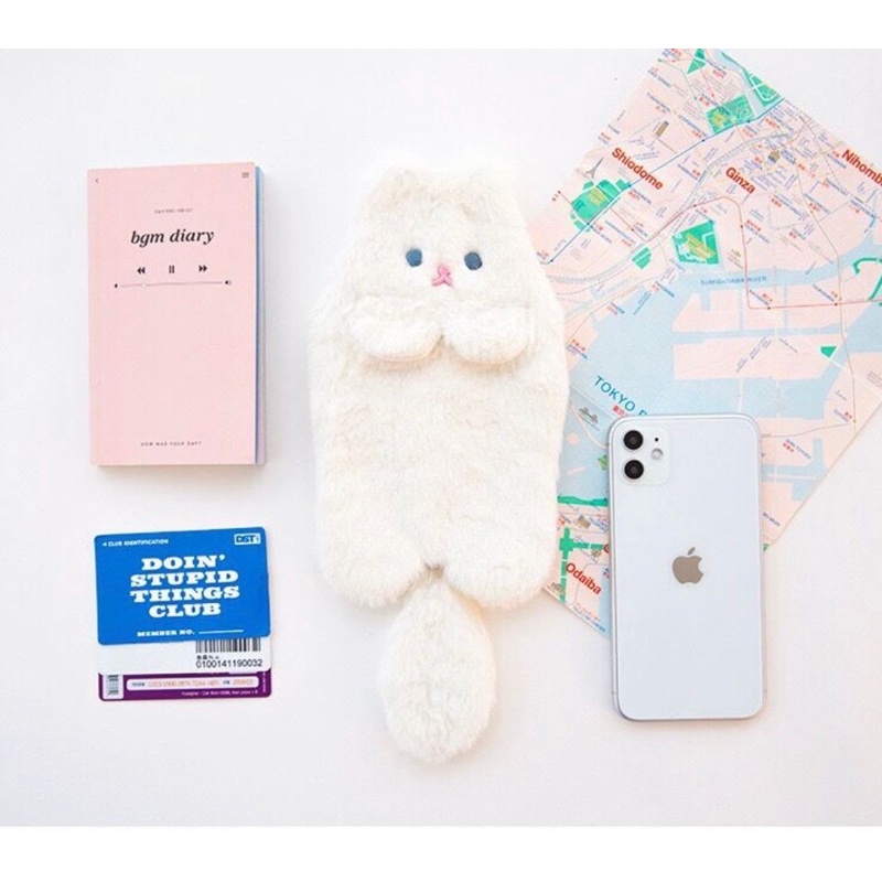 

POMPON Bentoy Soft Kawaii Pencil Case Tempat Pensil Kotak Pensil Coin Card Phone Charger Bag