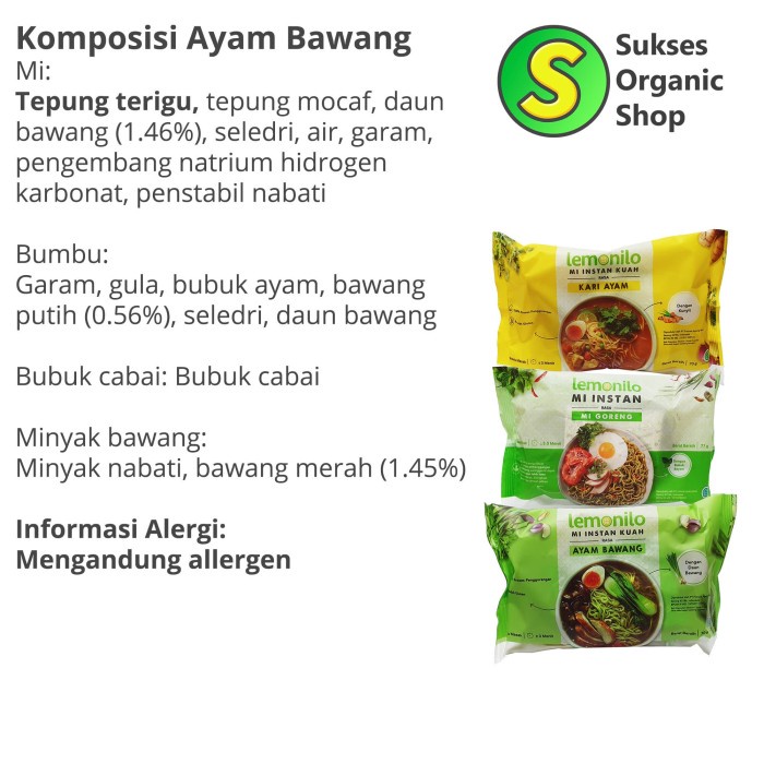 

cs2tur Mi Kuah Ayam Bawang Mie Instant Sehat | 70Gr | Lemonilo Ffa2D01A1