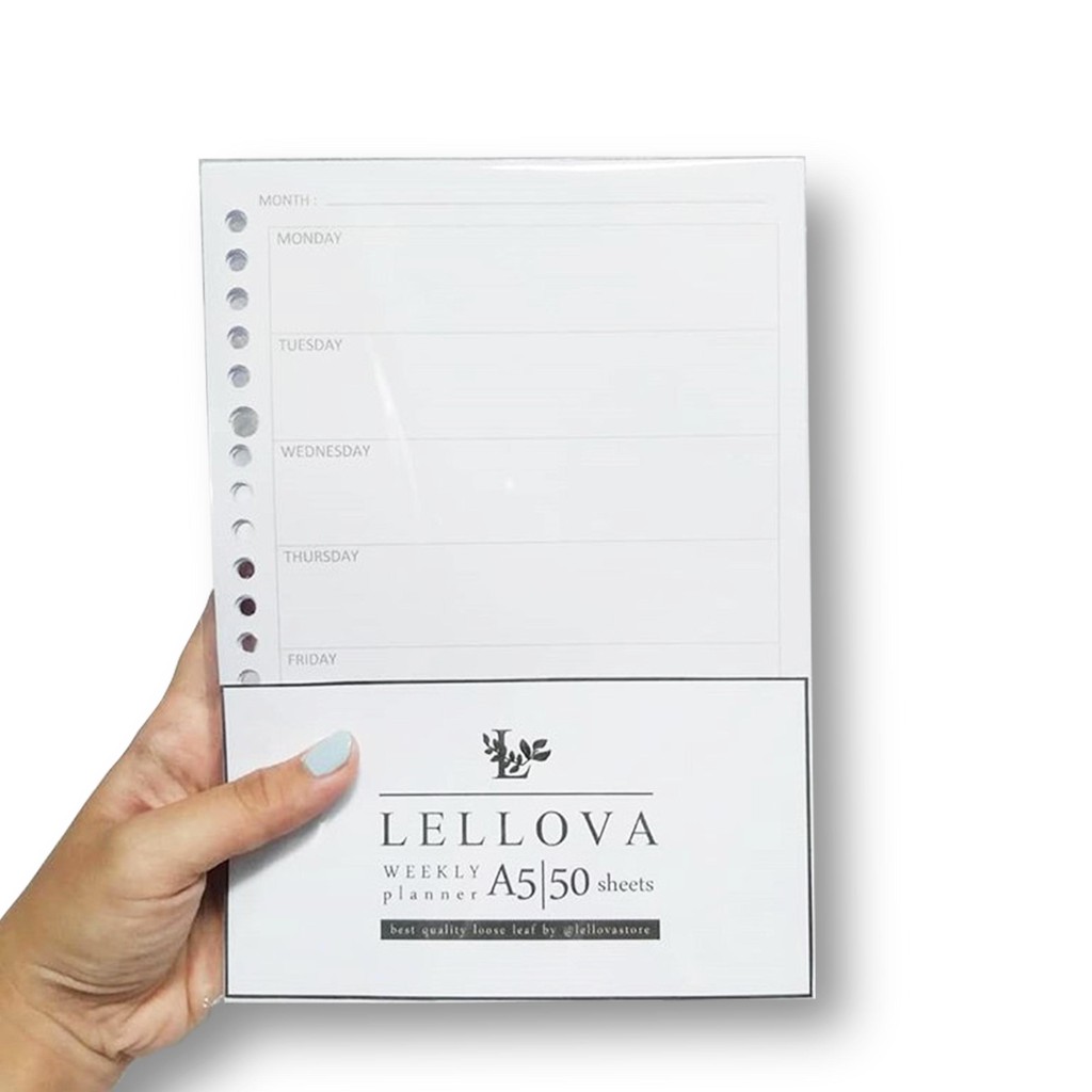 

A5 WEEKLY PLANNER LOOSE LEAF | Lellova Store