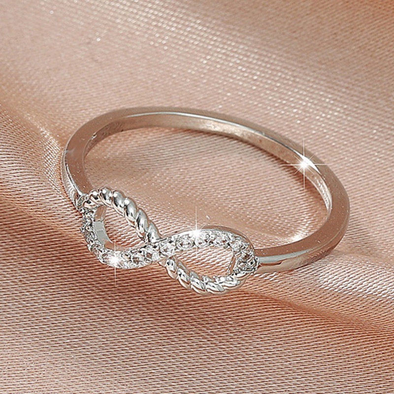 Cincin Pernikahan Bahan Sterling Silver 925 Plating Gold 18k Desain Hati Ganda Hias Permata Untuk Wanita