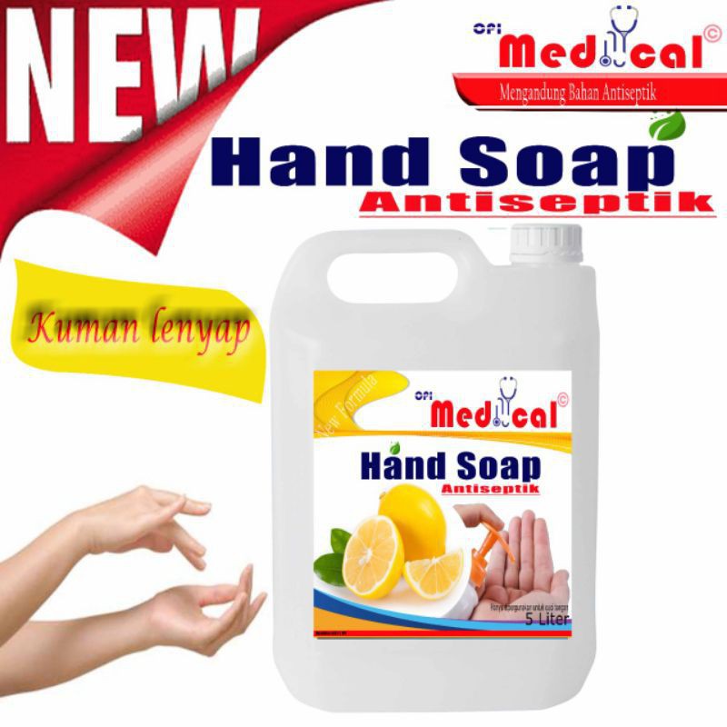 SABUN PEMBERSIH|HAND SOAP 5 LITER| SABUN CUCI TANGAN|anti virus wangi LEMON|YELLOW