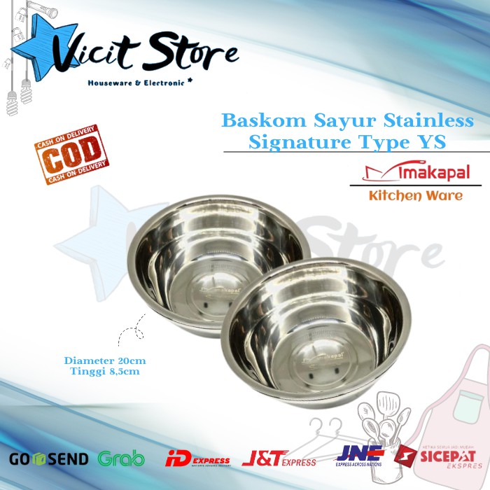 Baskom Sayur Stainless Makapal Signature 20cm Type YS