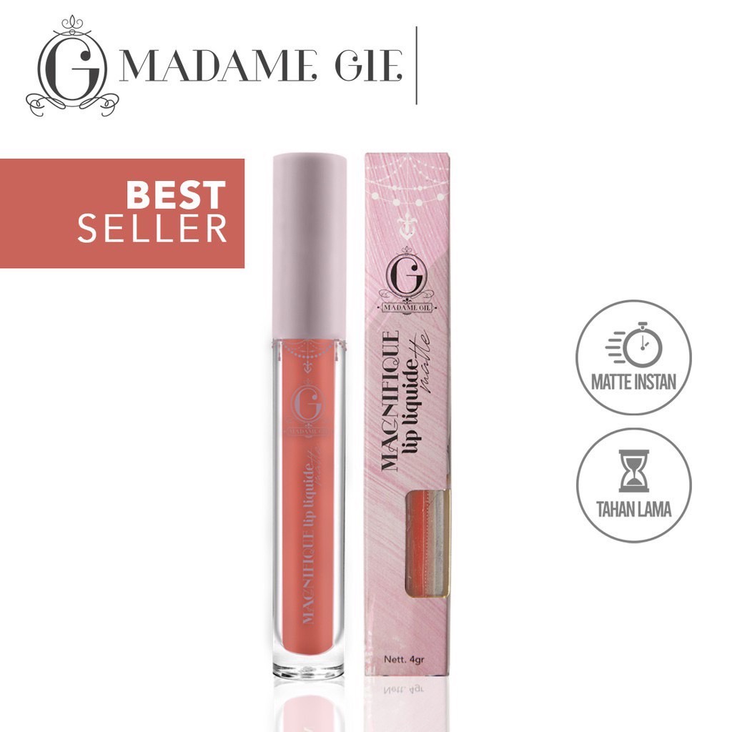 READY Madame Gie Magnifique Lip Liquid Lip Cream Matte Classic Nude Series Make Up Bibir ORIGINAL 100%