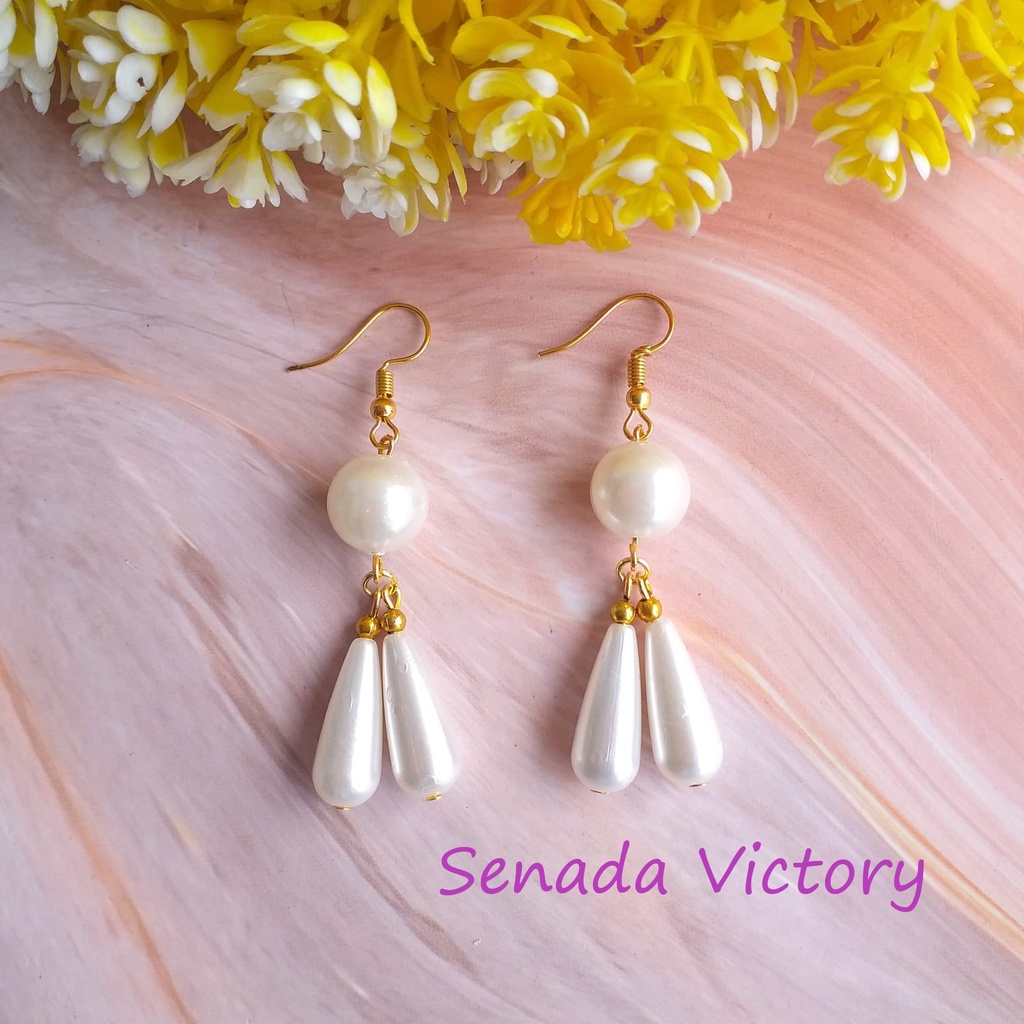 Senada Victory Anting Fashion Mutiara Tetes Juntai SVA024