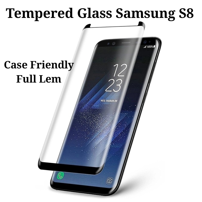 Tempered Glass Samsung S8 Full Lem - Tempered Curve S8