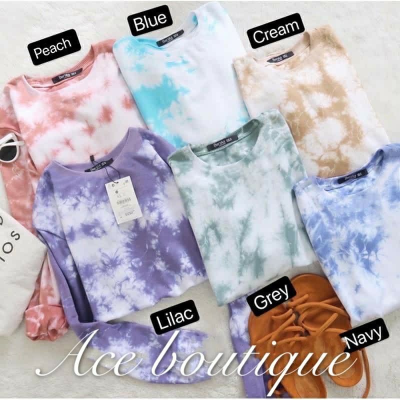 Arifirn Longsleeve Hakairu ( Tie Dye ) - Baju Kaos Tie Dye Wanita Murah