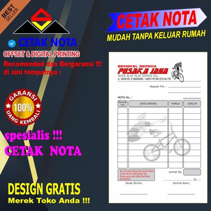 

[[COD]] Cetak Nota 20 buku 2 ply NCR 1/2Folio TERUJI Kode 1226