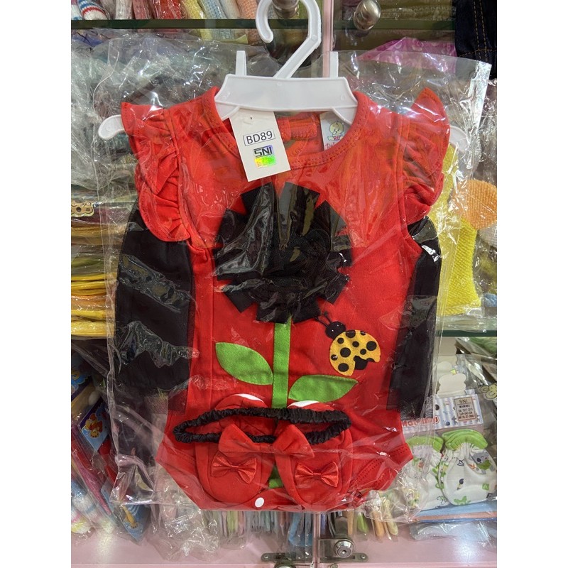 ❤ Baby Fashion ❤ 4in1 SET JUMPER TUTU + BANDANA + SEPATU PEREMPUAN 3-12BLN / BABY GIRL TILE SET