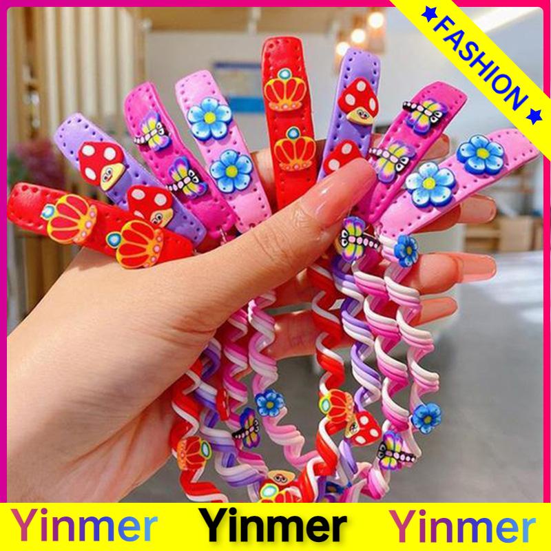 COD✨ Fashion Children Twist Braid Curling Stick Hair Clip Kids Dirty Braid Curler Color Braiding Hair Tie Girl Hair Accessories-Yinmer