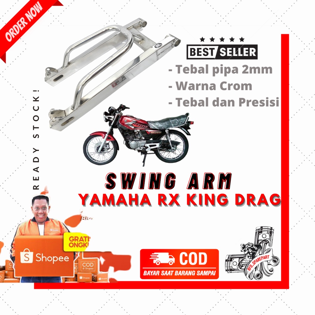 Swing Arm Arem  Supertrack Supertrek Drag Yamaha RX KIng Crom Tebal Murah