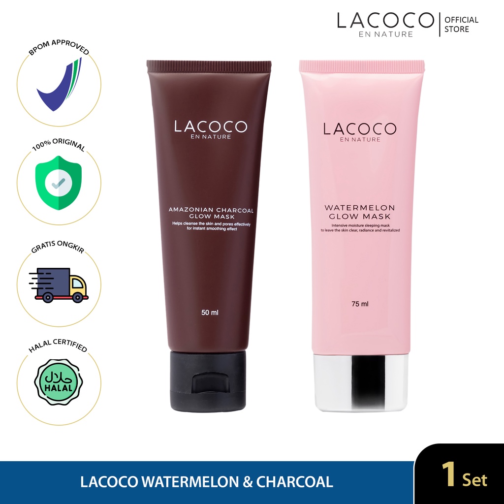 Paket Skincare Lacoco Penghilang Keriput Penghilang Jerawat Dan Pencerah Wajah Lacoco Watermelon