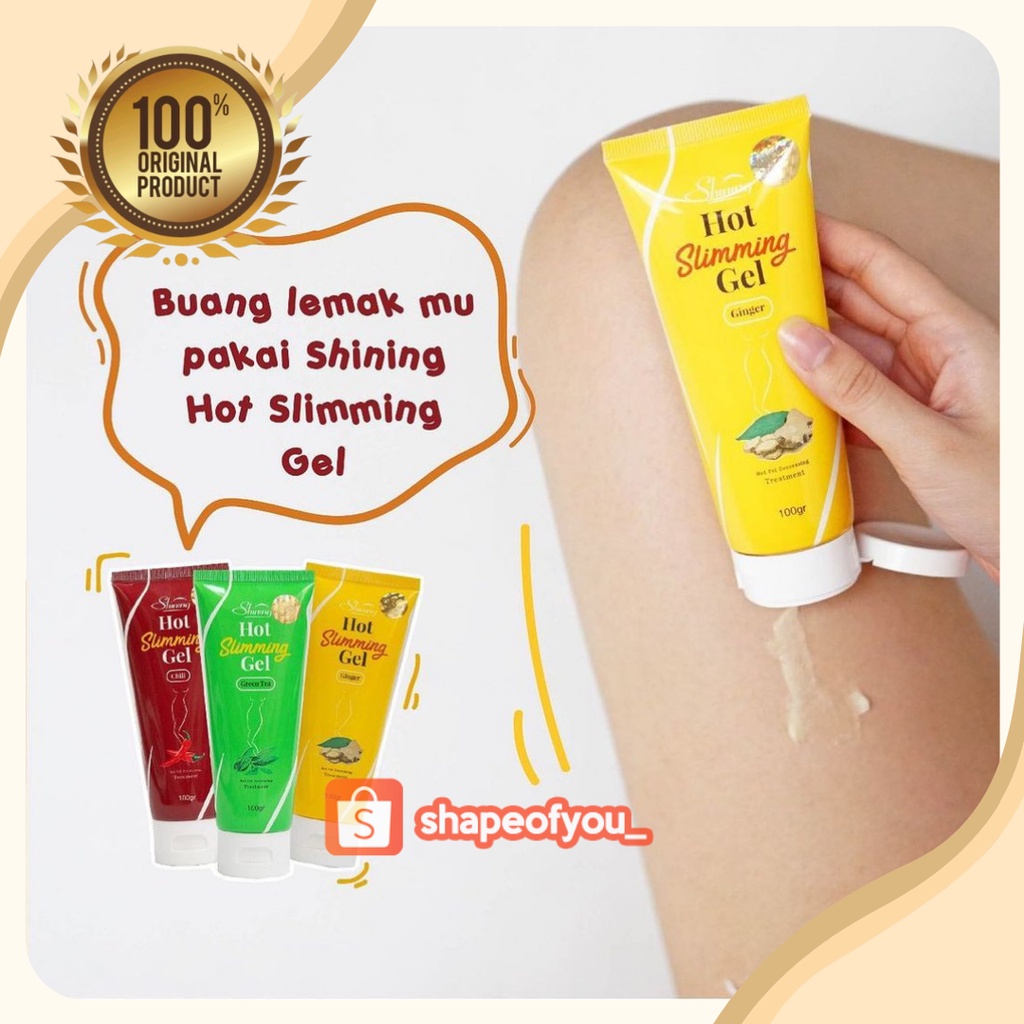 Pelangsing Tubuh Badan Perut Buncit Paha Lengan Slimming Hot Gel Krim Greentea Chili Ginger Original