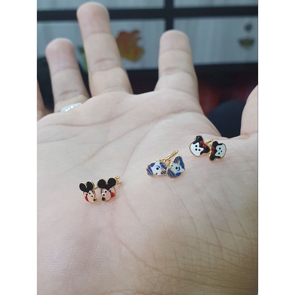 anting toge karakter lucu emas