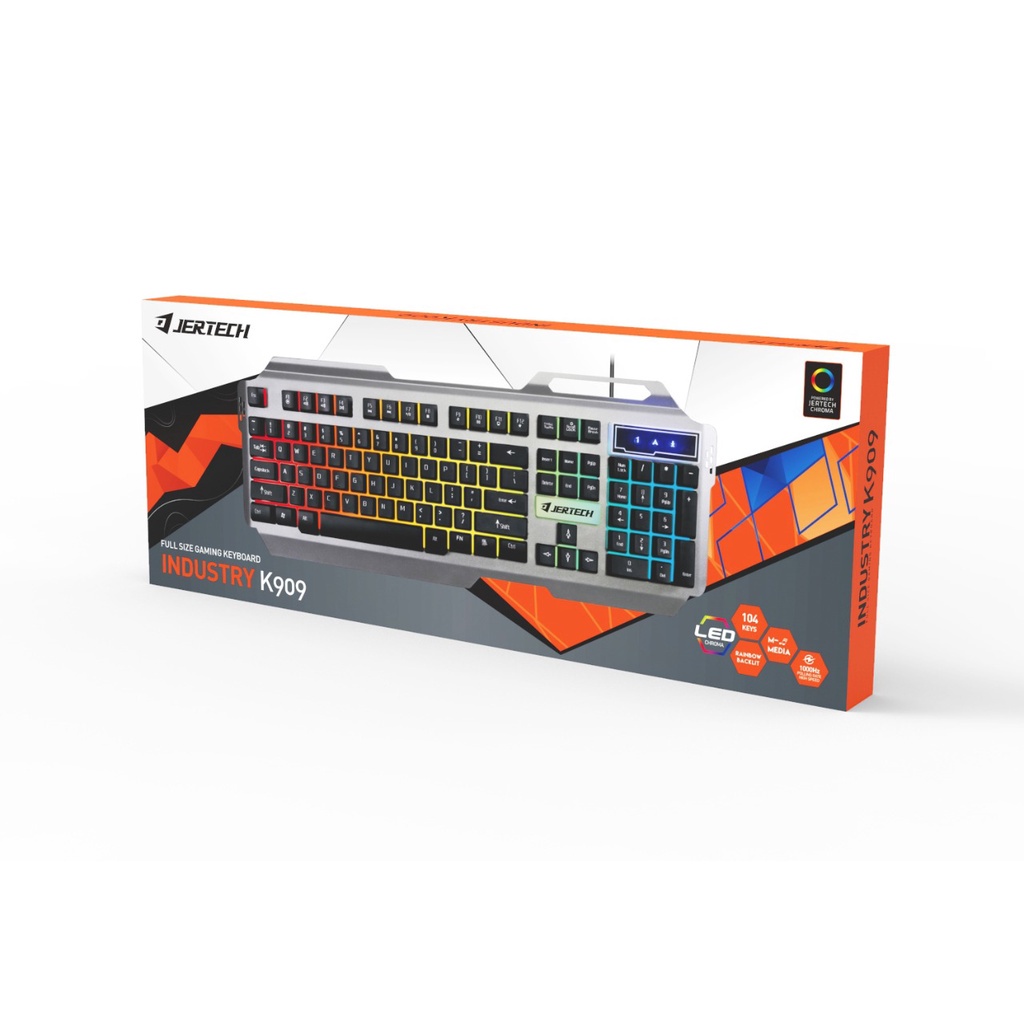 Keyboard Gaming Jertech K909 With LED Backlight Full Size