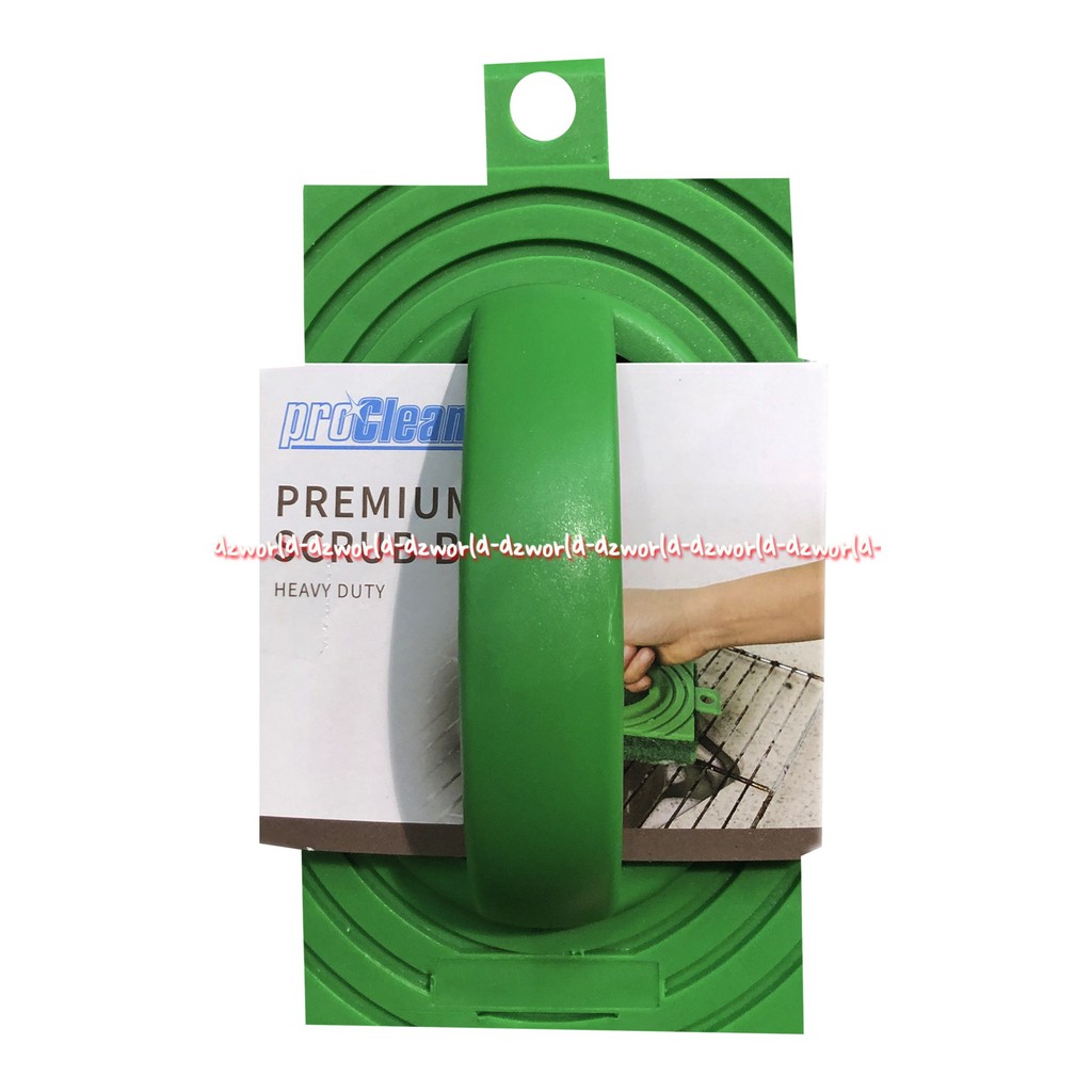 Proclean Premium Scrub Brush Heavy Duty Sikat Sponge Pembersih Pro Clean Dengan Pegangan Tangkai