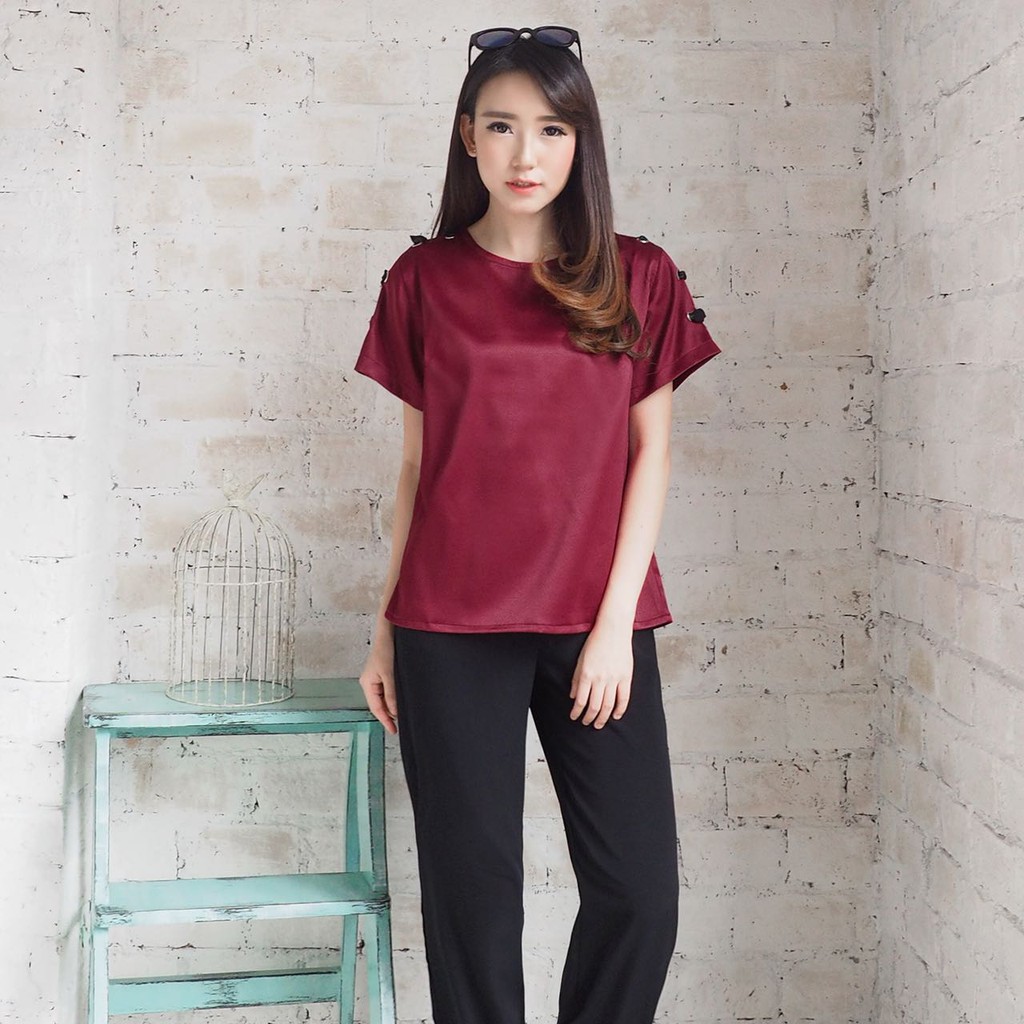 TJ145 - MONIQUE TOP / Atasan Wanita / Baju Kantor / Atasan Cewek Fashion Trendy