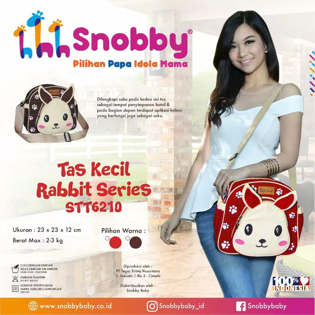  Snobby  Tas  Bayi  Kecil  Saku Rabbit Series STT 6210 