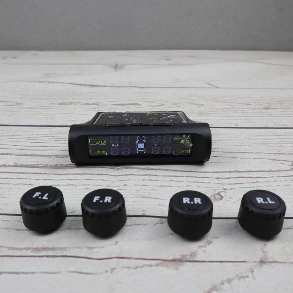 Monitoring Tekanan Ban Mobil Wireless TPMS Solar Power - K10 - Black
