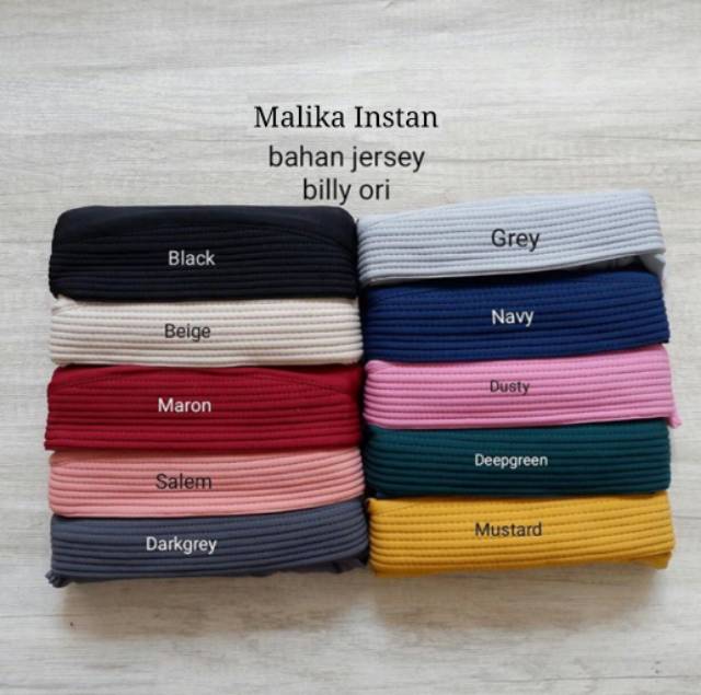 BERGO MALIKA ORI BILLY SCARFT / BERGO NICOB POLOS / HIJAB INSTAN CADAR