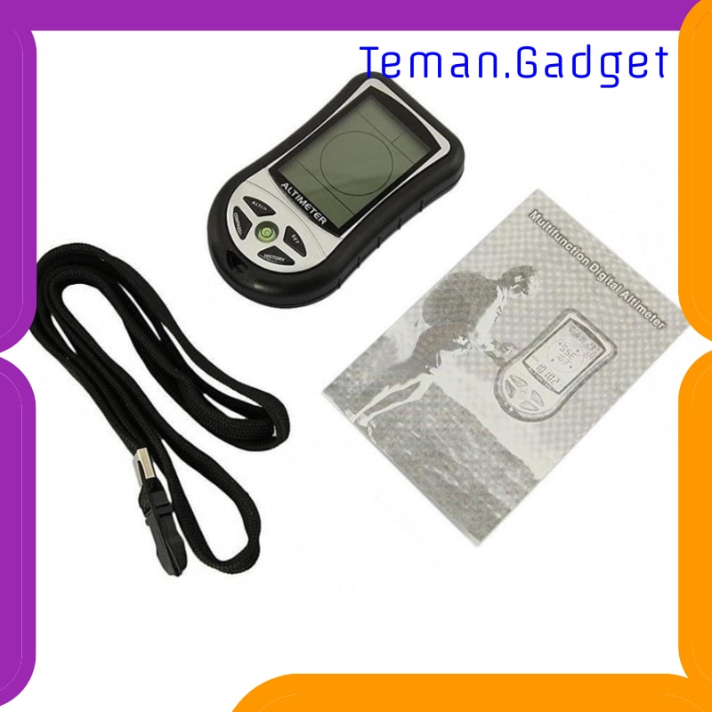 TG-ID076 MINI 8 IN1 LCD DIGITAL ALTIMETER BAROMETER THERMO COMPASS WEATHER FORECASTS TIME CALENDAR