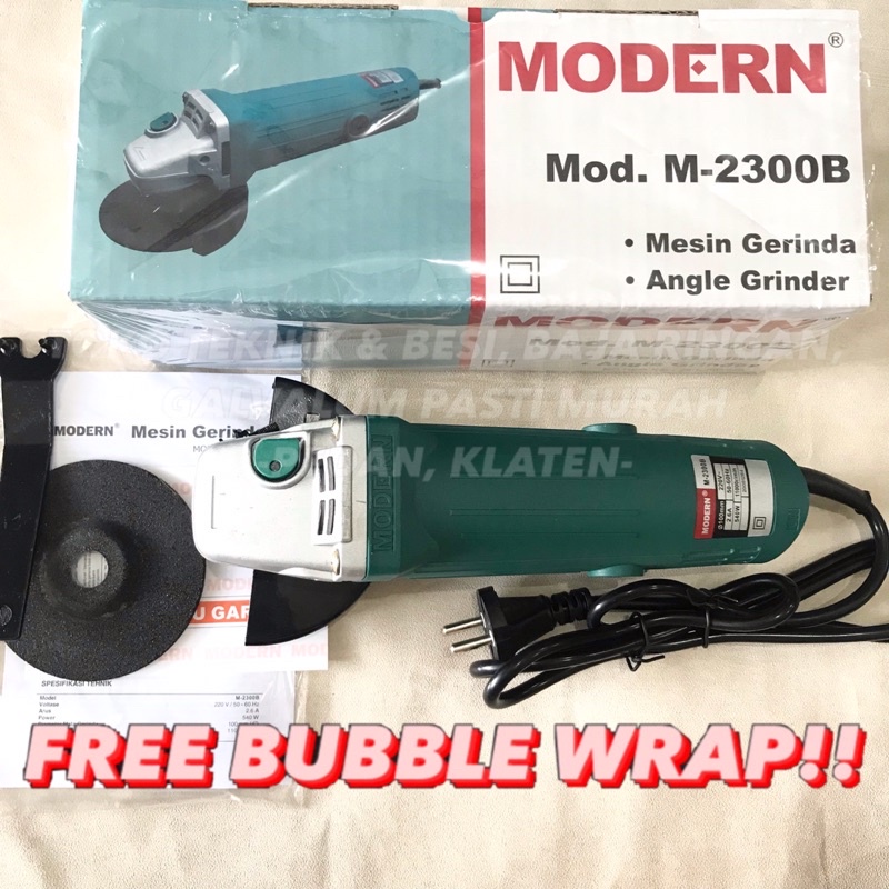 Mesin Gerinda Modern M-2300B Grenda M 2300 Grinda/ Gurinda M2300B/ Hanslep Handslep Serkel FREE BUBB