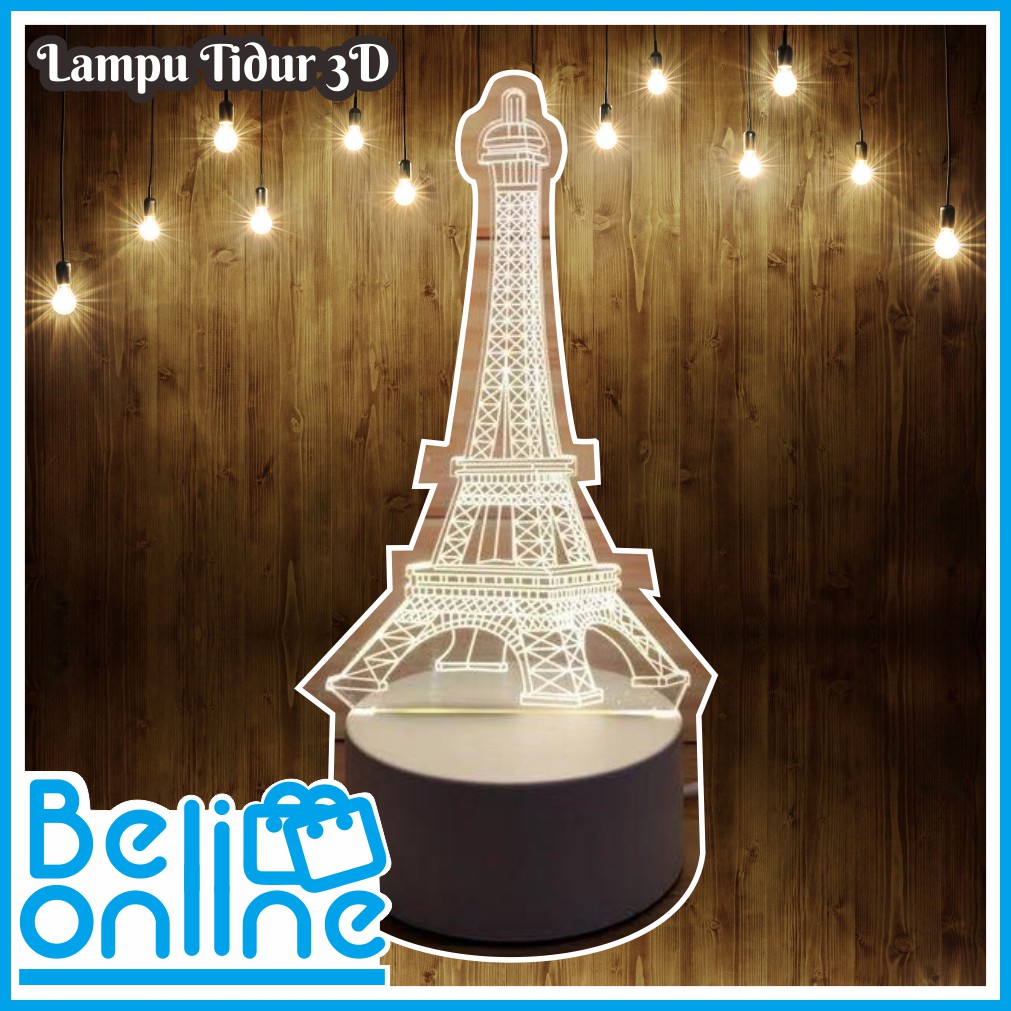 Lampu Tidur 3D Karakter / Lampu Hias Tidur Led / Lampu Dekorasi Lafadz Allah - Boneka - Menara - dll