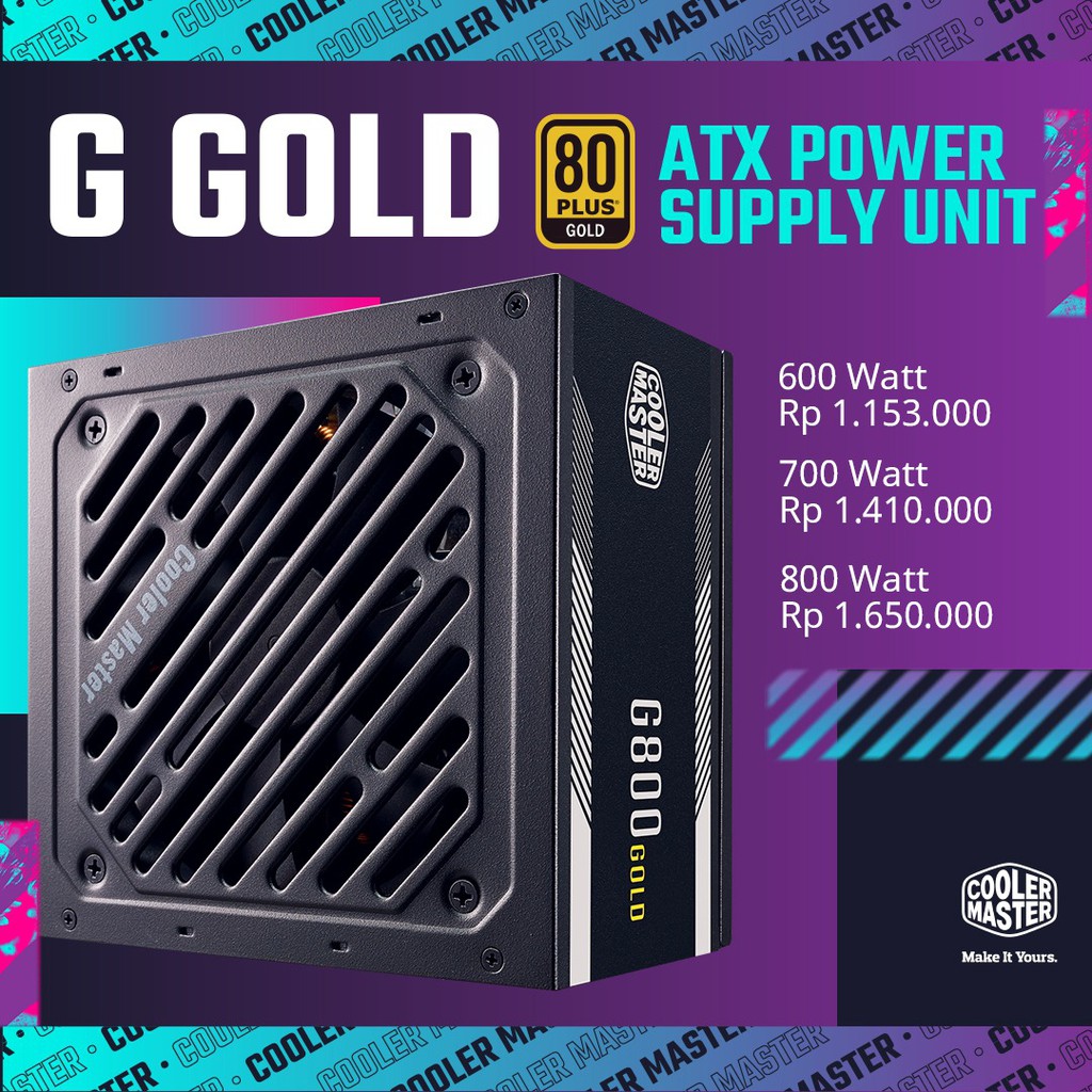 PSU Cooler Master G800 Gold - 800W 80+ Gold Power Supply