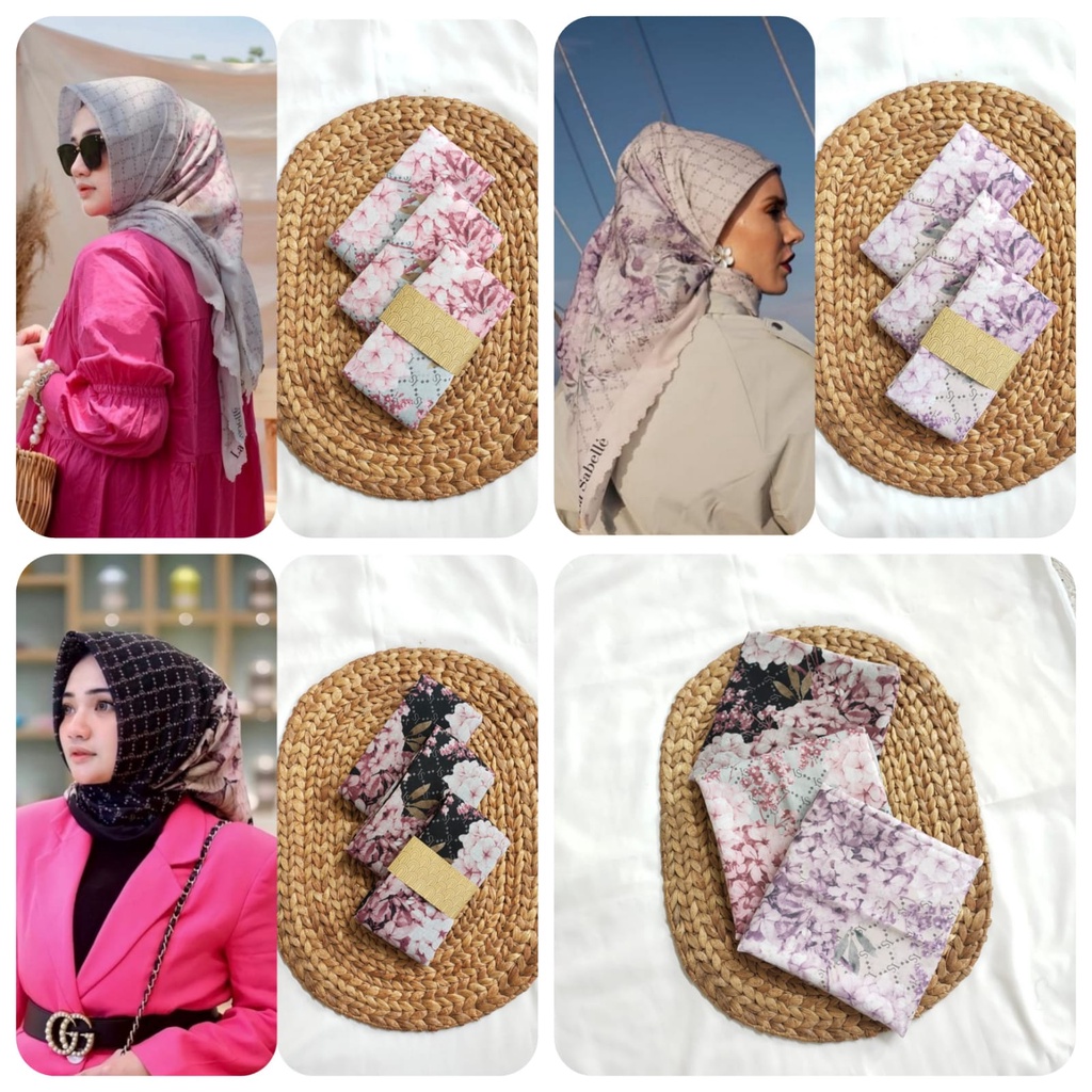 SCRAFT SEGI EMPAT MOTIF ART LASABELLE PREMIUM HIJAB MURAH LASABELLE KW BERKUALITAS KERUDUNG VOAL JIL