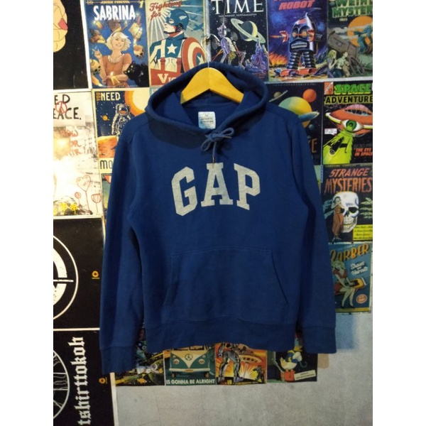 Hoodie gap biru second ori preloved