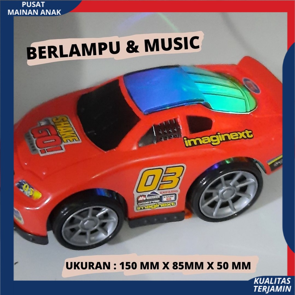 Mainan Anak Mobil Berlampu Racing Sport Cars Bump And Go Bersuara Versi New