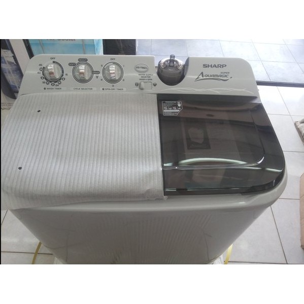 SHARP Mesin Cuci 2 Tabung 8 Kg Low Watt Aquamagic ES-T86CL EST86CL