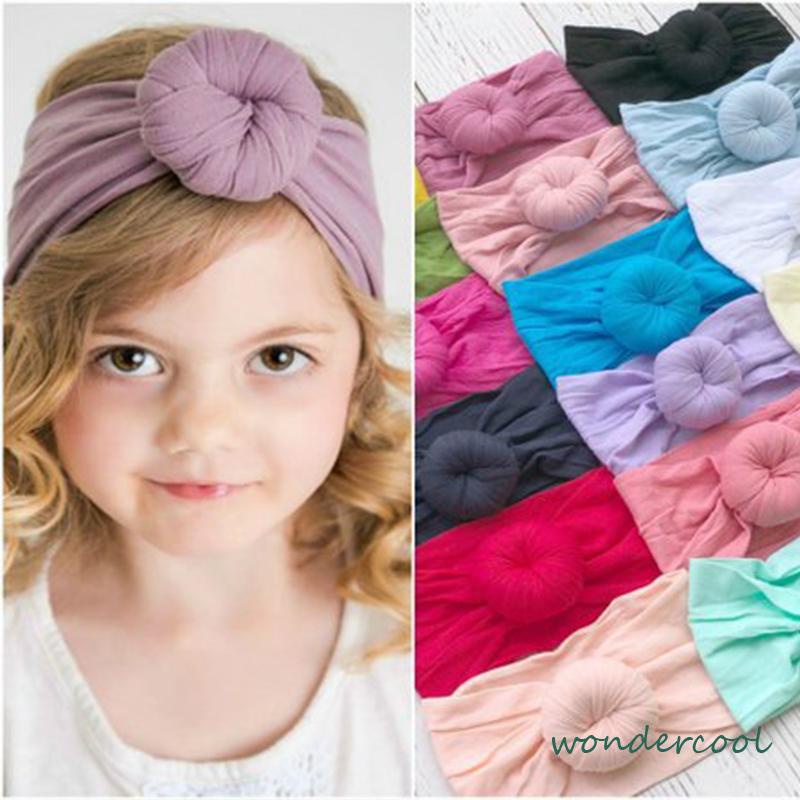 Bayi headwear headwear lebar rambut bow bow kepala syal bola lembut -Won