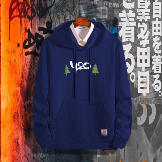 JAKET PRIA / SWEATER HOODIE 4.20 NAVY UNISEX