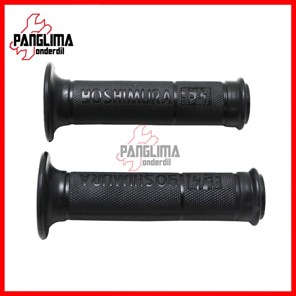 Handgrip Motor Yoshimura Honda-Ymh-Szk-Kwsk Hitam Polos Handpad-Handfat Handle Grip-Pad-Fat Karet-Sarung Gas Universal