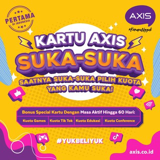 Kartu Perdana Paket Axis Suka - Suka Bronet 24 Jam