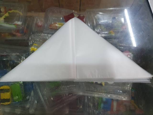 

Plastik segitiga bahan tebal (1pak isi 100 biji)harga
