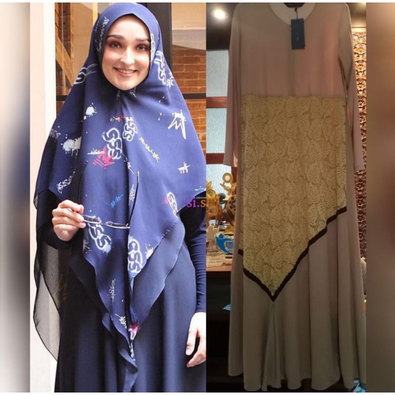 SISESA NWT khimar graffiti set dress