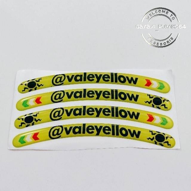 emblem stiker timbul logo Velg list velk VALEYELLOW thailand thailook babylook piurmothai
