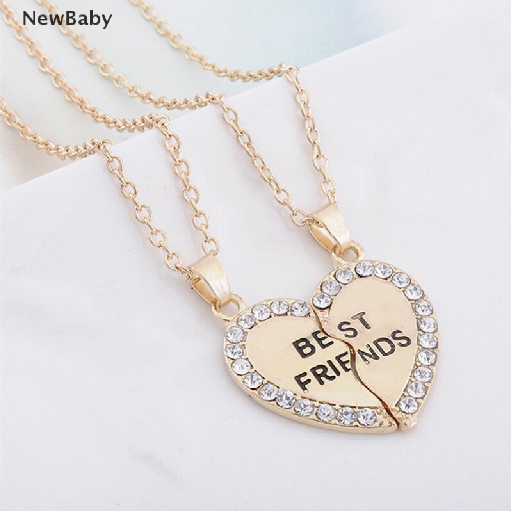 Kalung Rantai Dengan Liontin Hati Motif Tulisan Best Friend Untuk Wanita