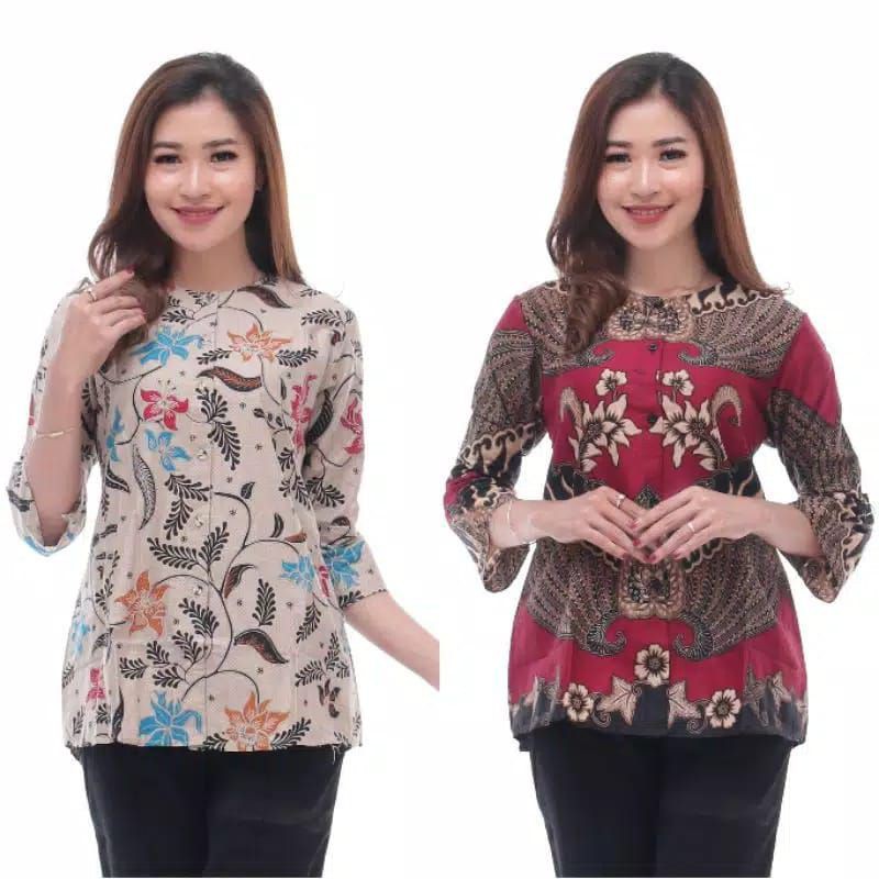 Atasan Batik Wanita Ppbtk07 Modern Batik Cassual Atasanbatik Wanitabatik /atasanwanita/atasanbatik