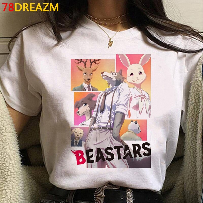 Baju Kaos Anime Beastars Kawaii Cartoon Legoshi T shirt / Beastars Legoshi 2