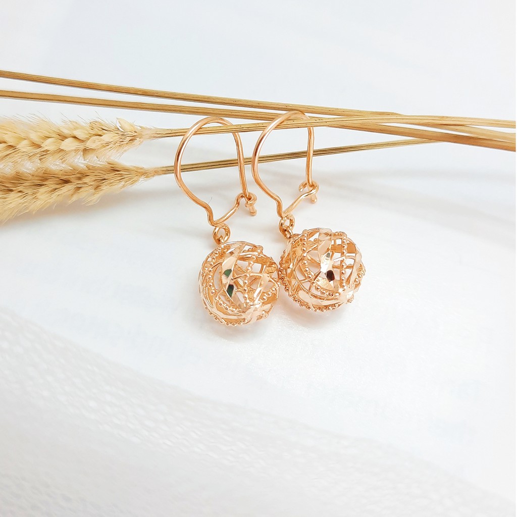 Anting Emas Muda Model Panjang Bola (TKKBTBKK)