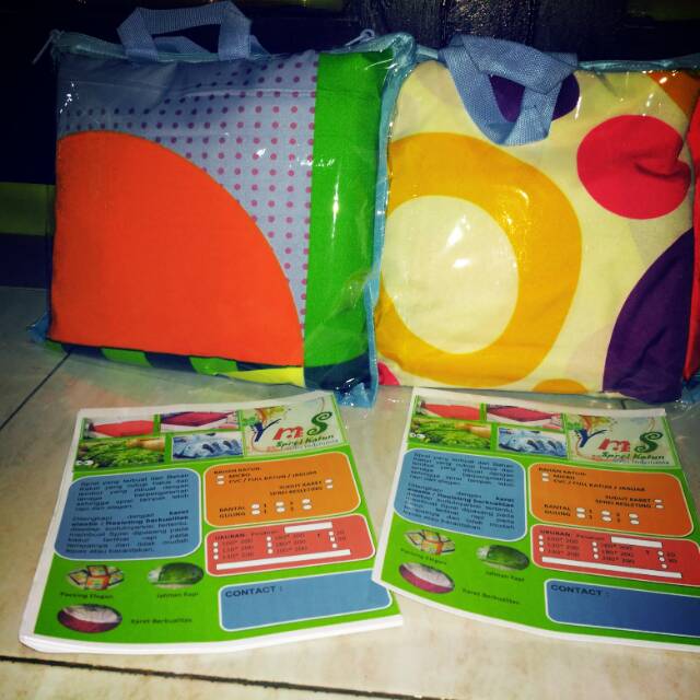 Tas mika PACKING plastik spunbund resleting non dan tali utk sprei selimut
